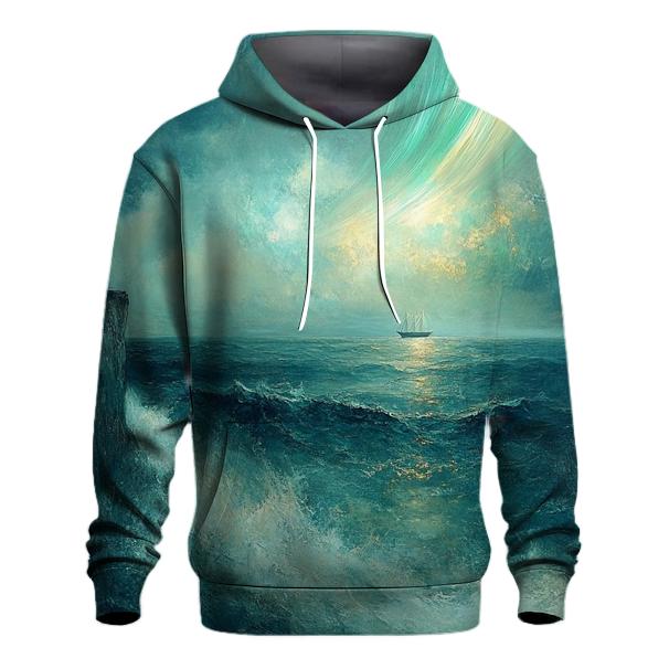 JMW Turner Inspired Aurora Over Stormy Ocean zip-up hoodies