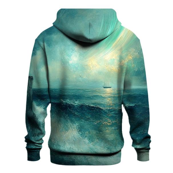 JMW Turner Inspired Aurora Over Stormy Ocean zip-up hoodies