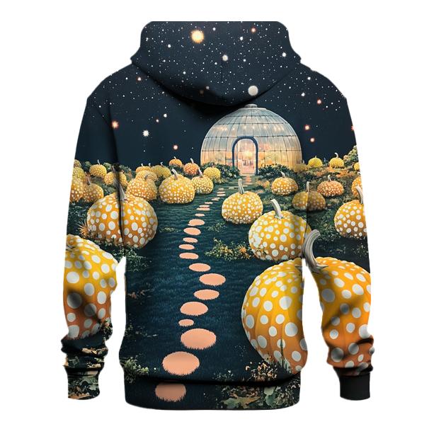 Yayoi Kusama Inspired Cosmic Pumpkin Garden lightweight hoodies