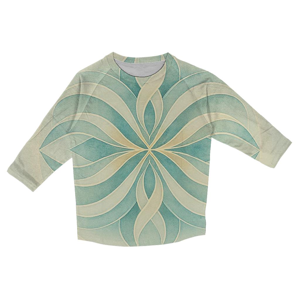 Luminous Breath Mandala cotton quarter sleeve shirts