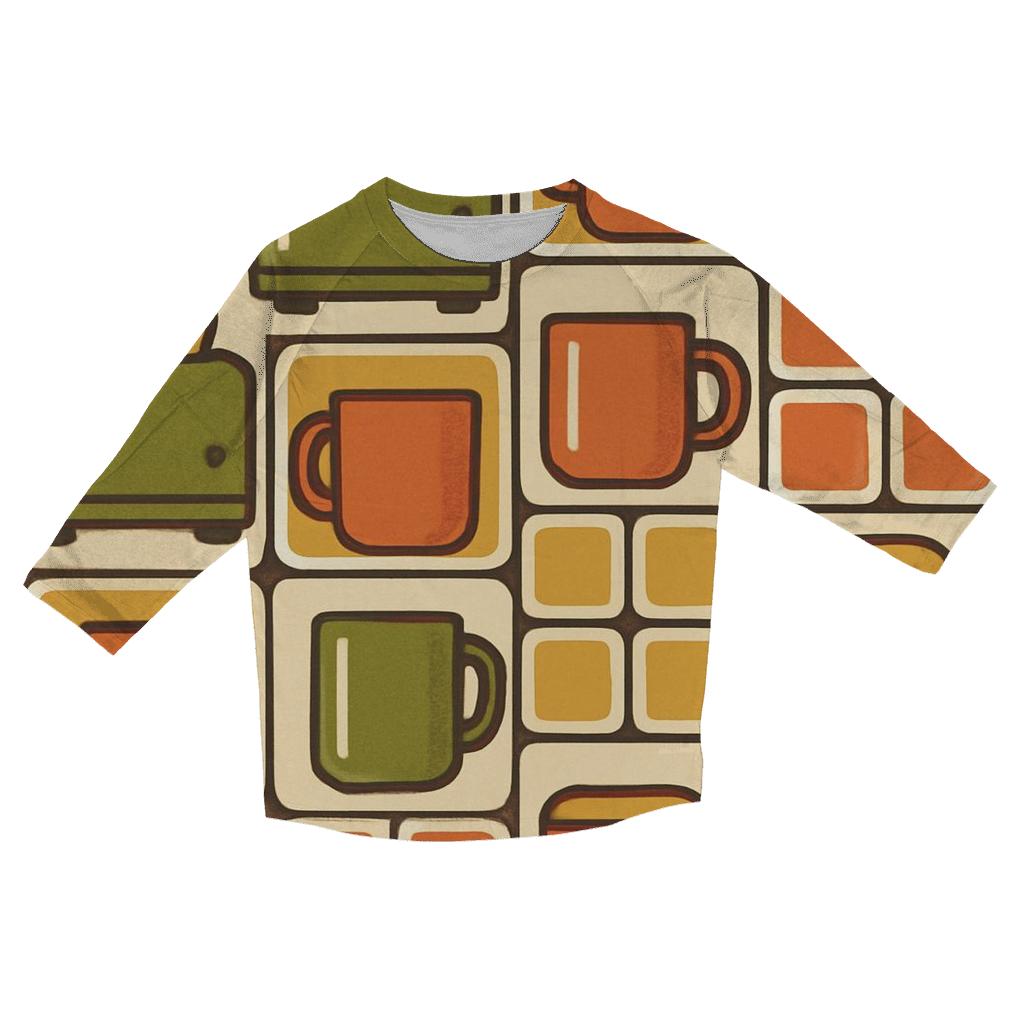 Avocado Kitchen Geometry designer 3/4 sleeve blouses