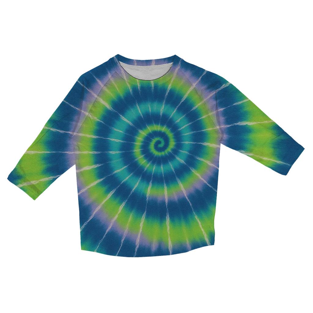 Aurora Spiral Overdye Vortex trendy 3/4 sleeve tops