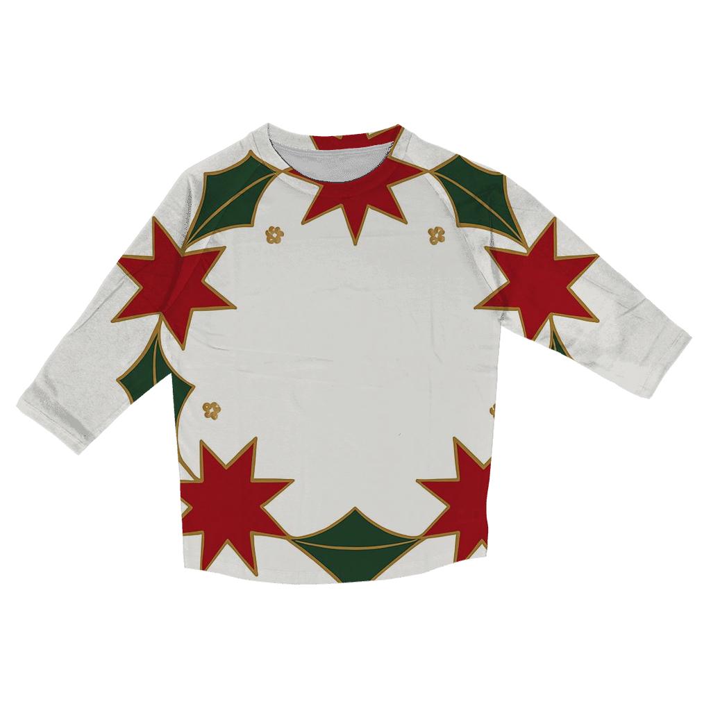 Star Of Bethlehem Geometric Wreath designer 3/4 sleeve blouses