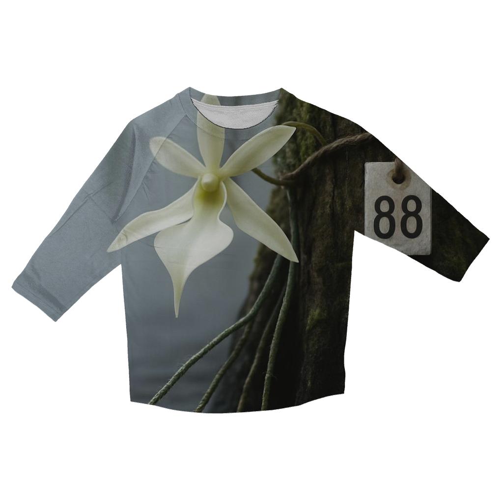 Ghost Orchid Bloom With Conservation Tag In Cypress Swamp stylish quarter sleeve tops