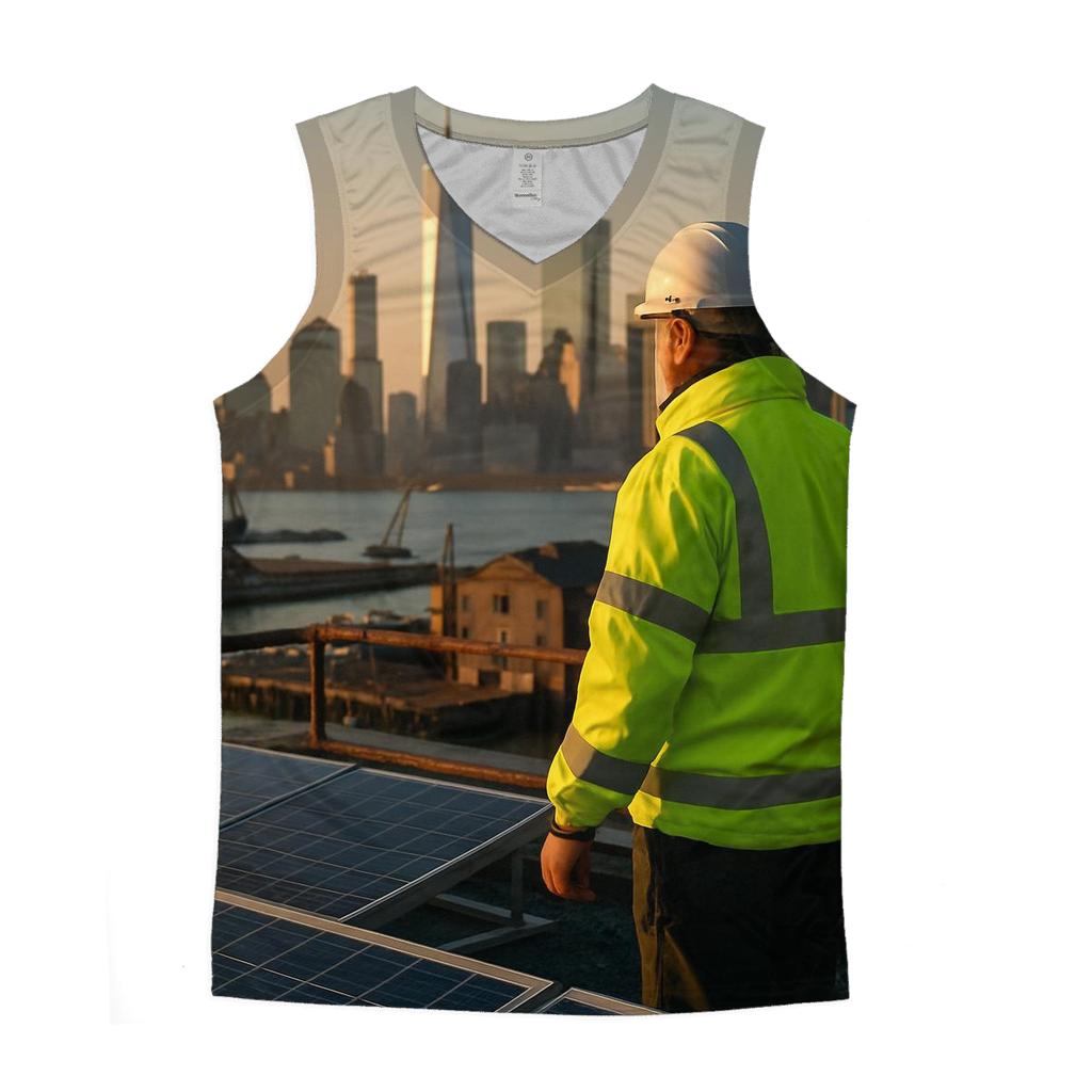 Solar Array Overlook At The Brooklyn Navy Yard sports performance tank tops