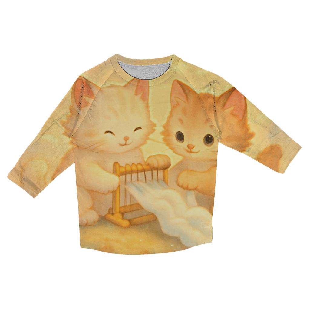 Sunrise Cloud Loom Kittens personalized 3/4 sleeve tees