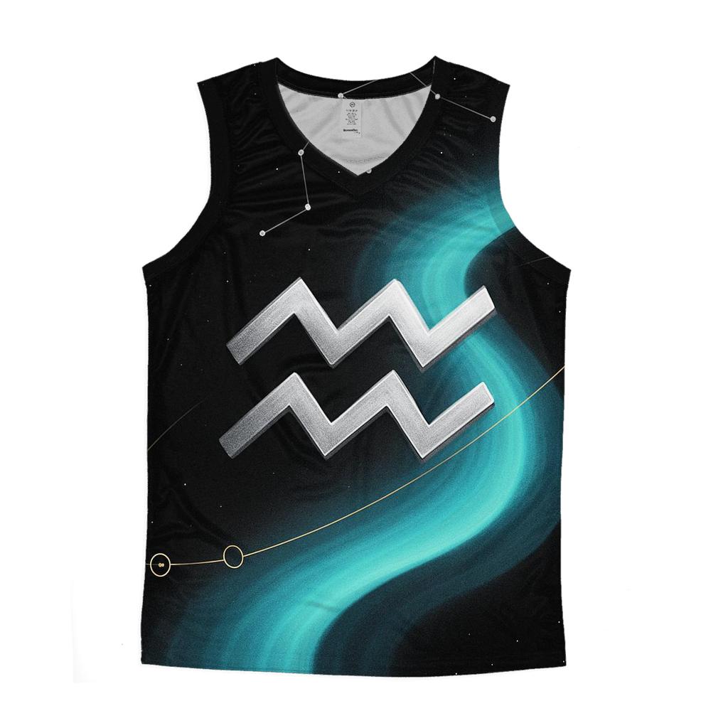 Aquarius Saturnine Water Bearer Orbit custom tank tops