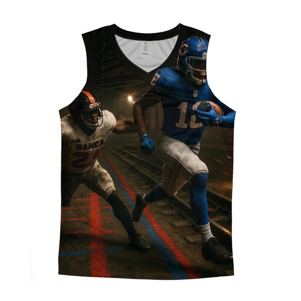 Underground Transit Tunnel Goal Line Duel graphic print tank tops