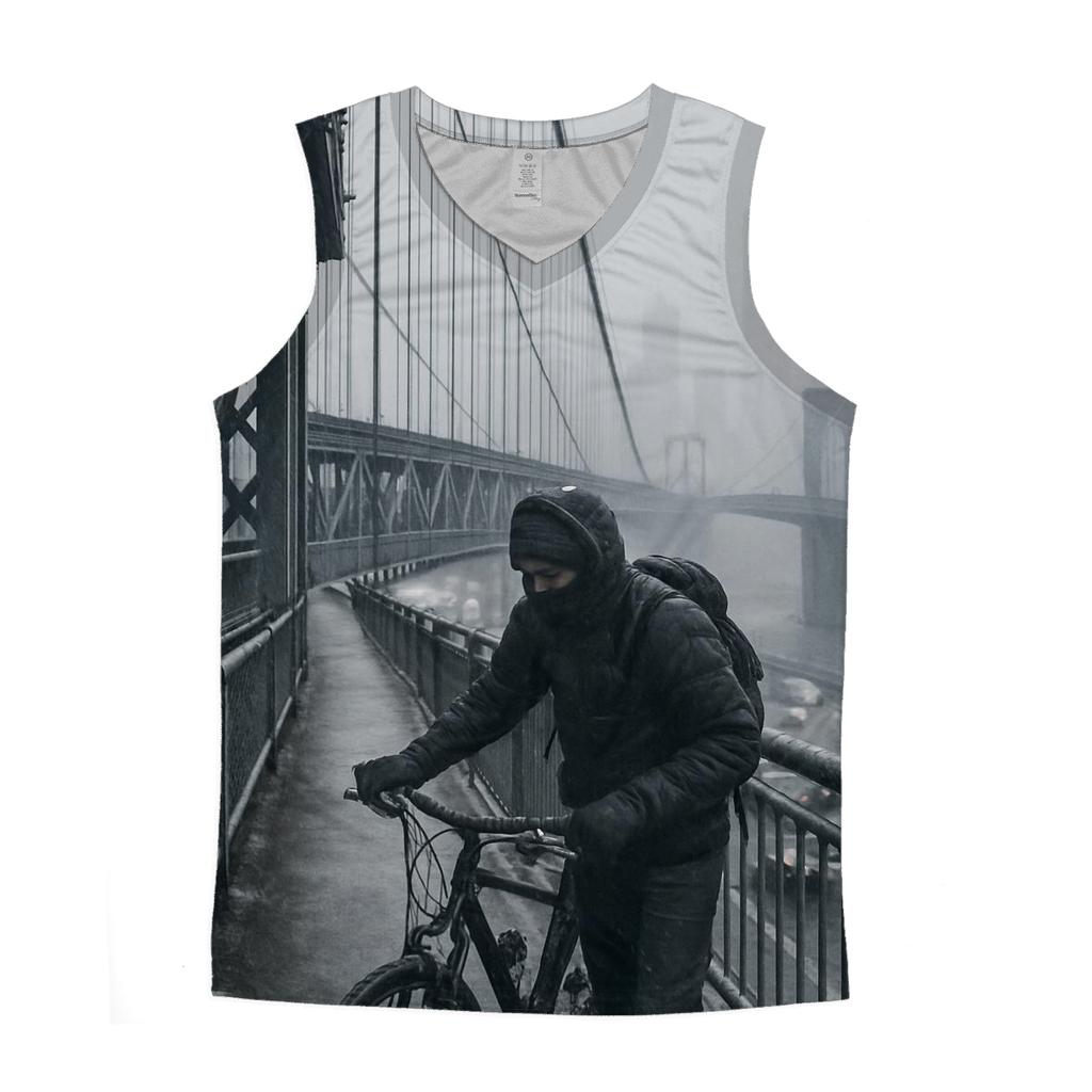 Snow Squall Panorama From The Manhattan Bridge Walkway trendy fitted tank tops