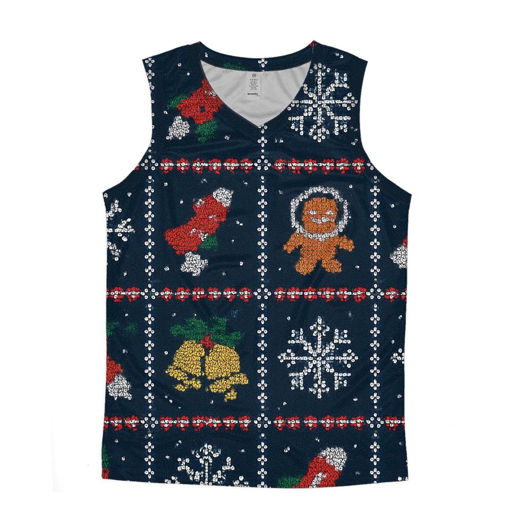 Gingerbread Astronaut Ornament Parade Design sports performance tank tops