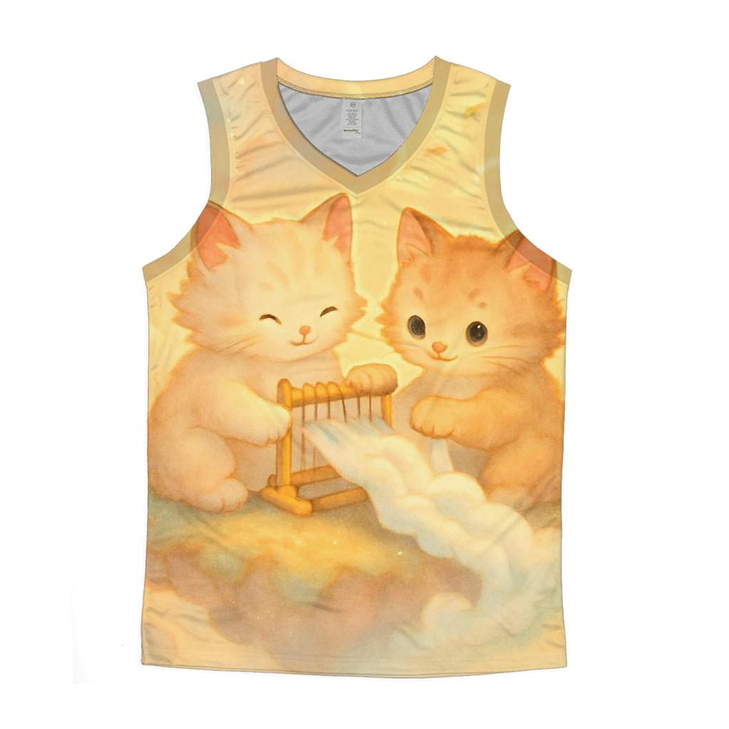 Sunrise Cloud Loom Kittens cotton sleeveless tops
