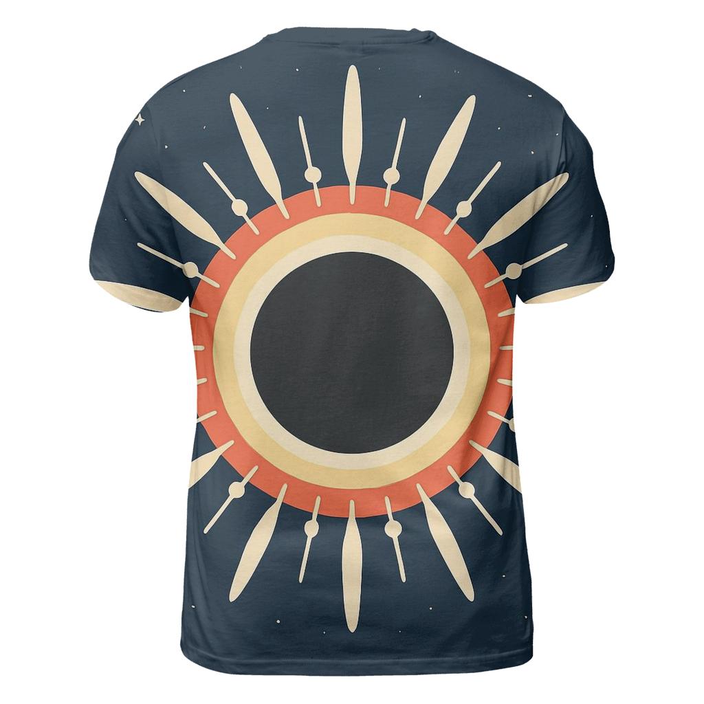 Eclipse Corona Petal Array vibrant all-over design tees