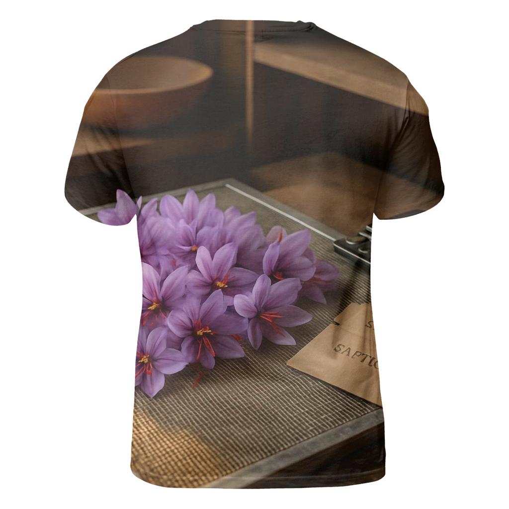 Saffron Crocus Stigmas Drying On Mesh Screen designer pattern shirts