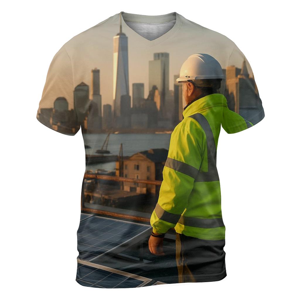 Solar Array Overlook At The Brooklyn Navy Yard unique graphic print tees