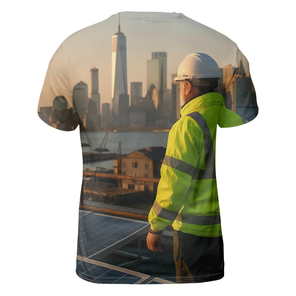 Solar Array Overlook At The Brooklyn Navy Yard unique graphic print tees