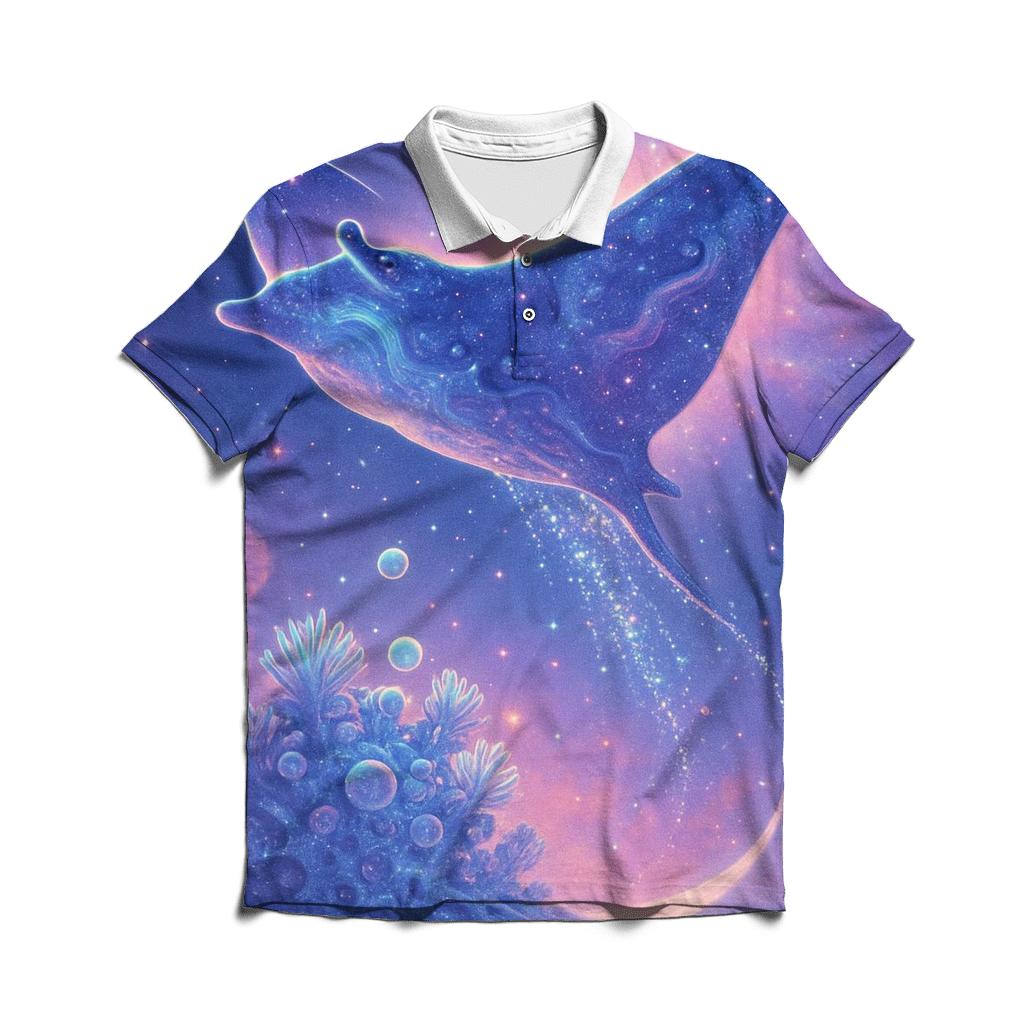 Coral Reef Supernova Dreamscape premium cotton polo shirts