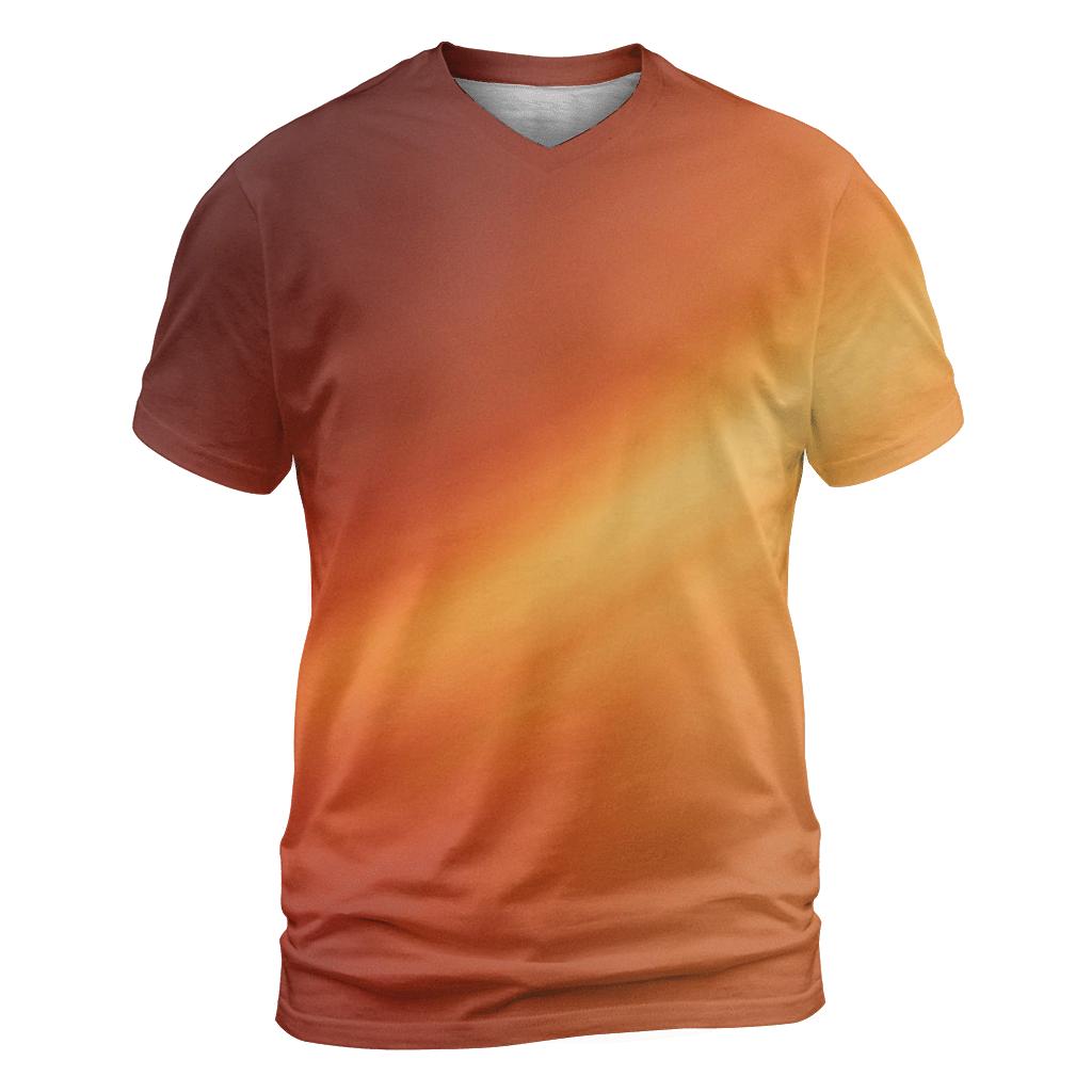 Molten Amber Drift Gradient creative print fashion shirts