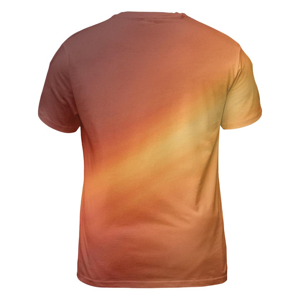 Molten Amber Drift Gradient creative print fashion shirts