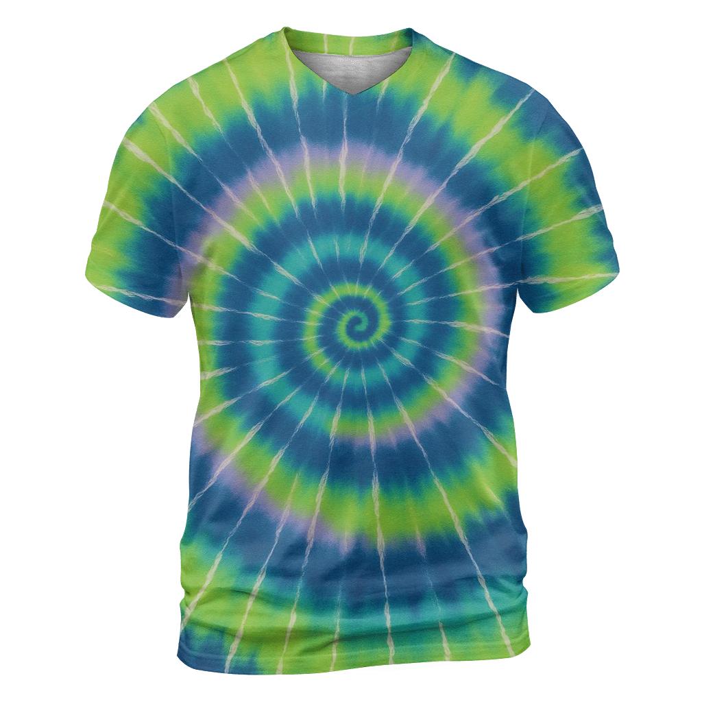 Aurora Spiral Overdye Vortex statement graphic shirts