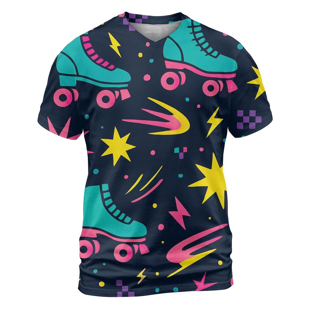 Roller Rink Neon Confetti statement graphic shirts