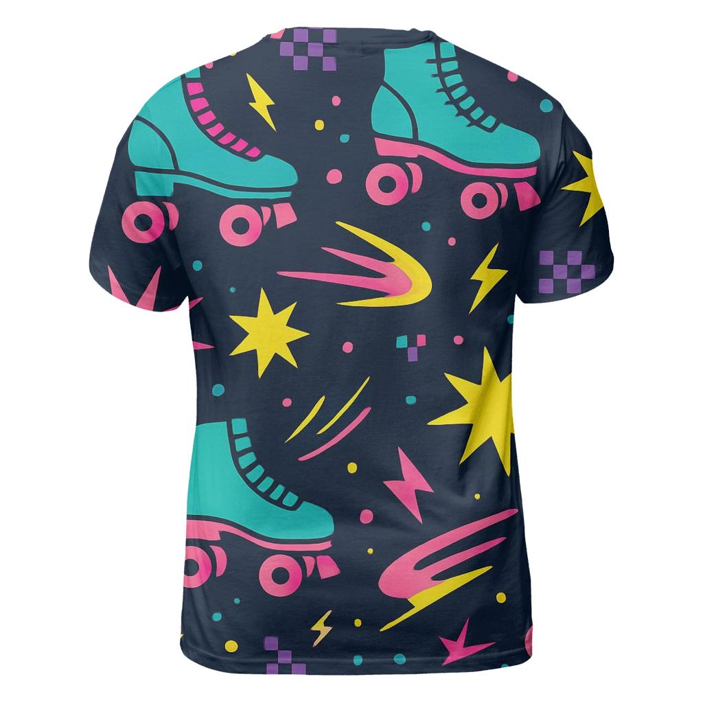 Roller Rink Neon Confetti statement graphic shirts