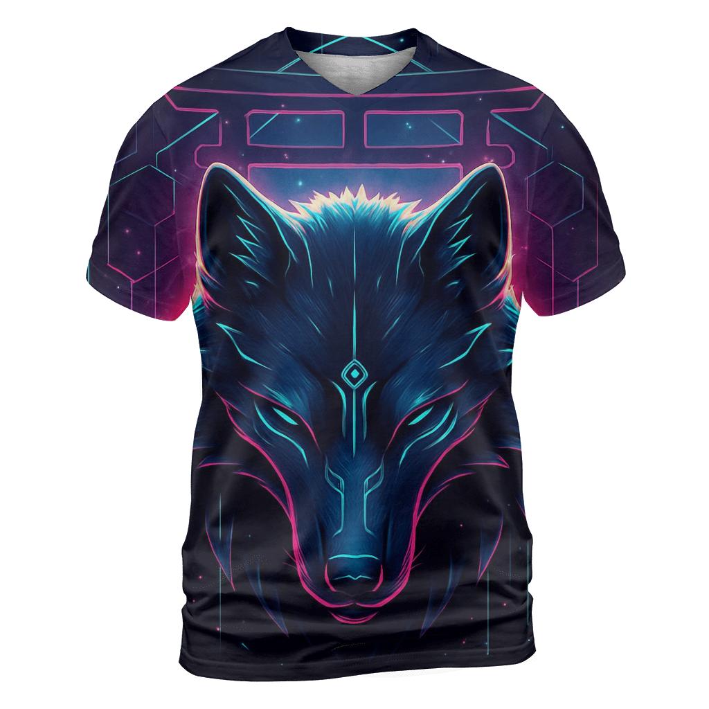 Circuit Shrine Wolf Sentinel unique graphic print tees