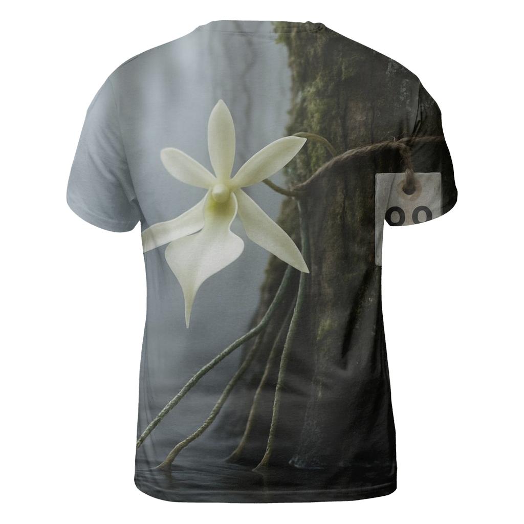Ghost Orchid Bloom With Conservation Tag In Cypress Swamp personalized full print shirts