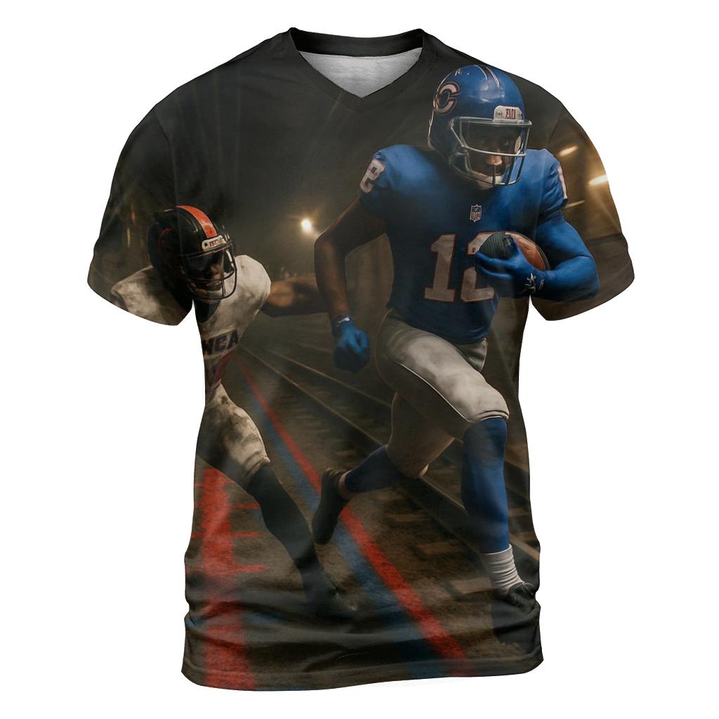 Underground Transit Tunnel Goal Line Duel trendy printed shirt styles