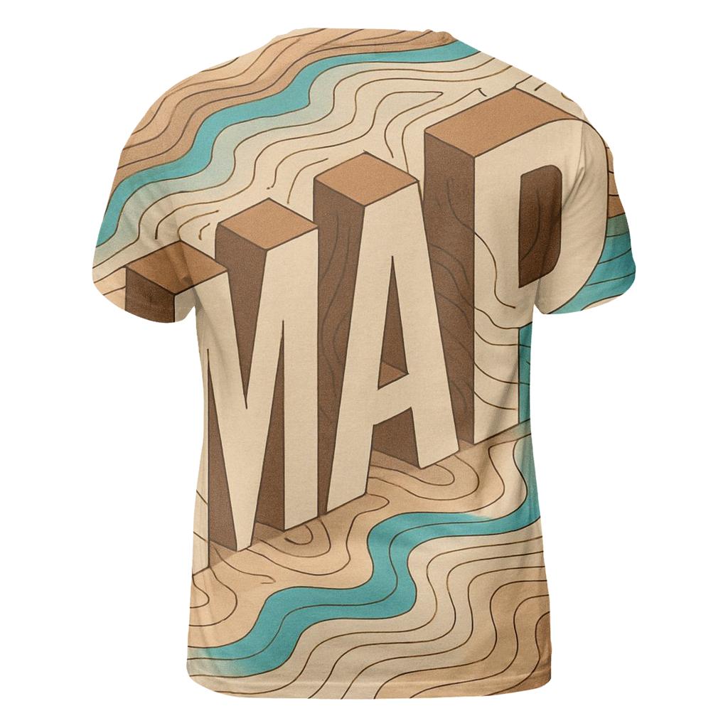 Desert Mirage Type Atlas artistic all-over print tops