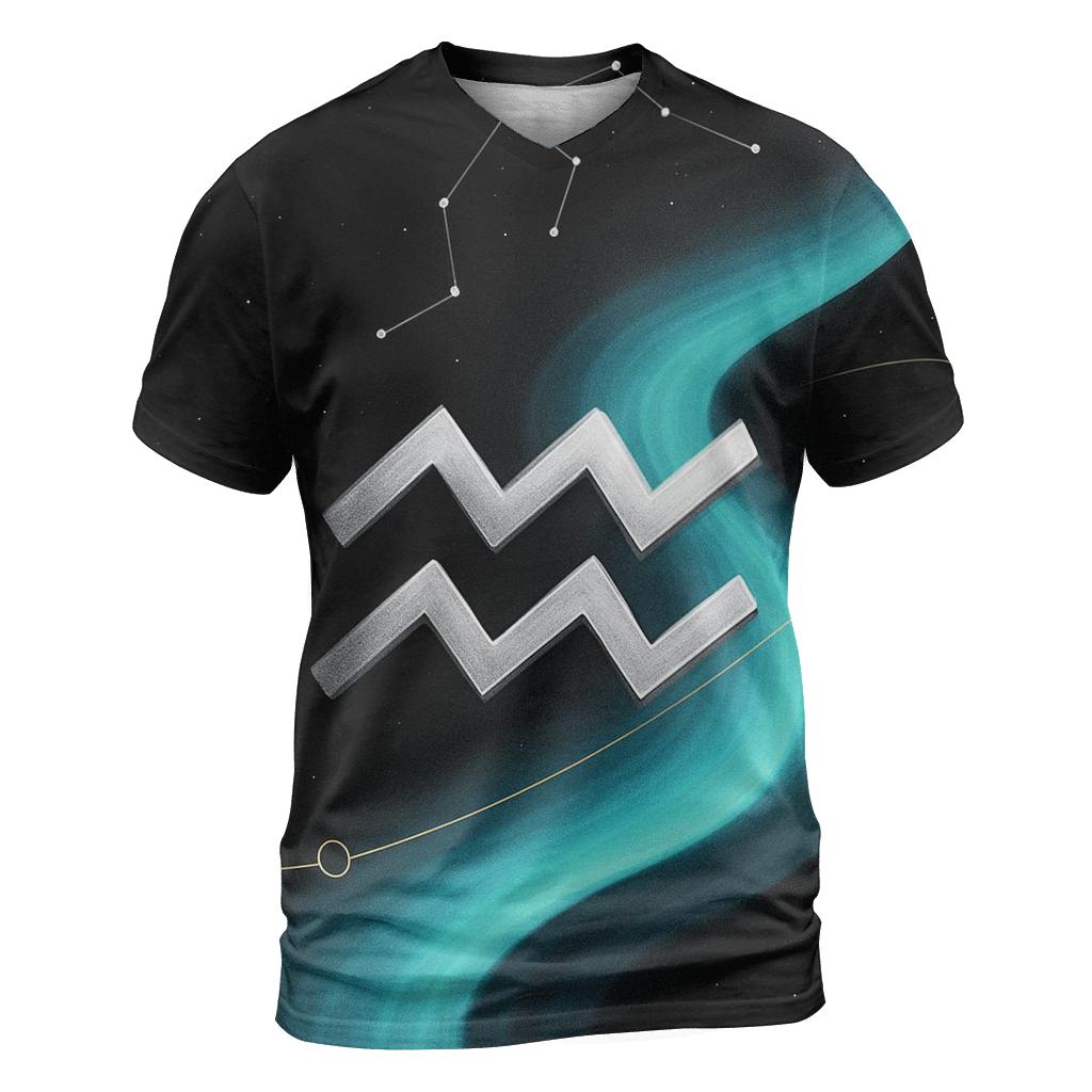 Aquarius Saturnine Water Bearer Orbit trendy printed shirt styles