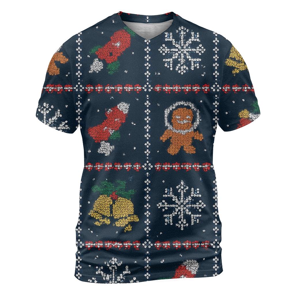 Gingerbread Astronaut Ornament Parade Design creative print fashion shirts