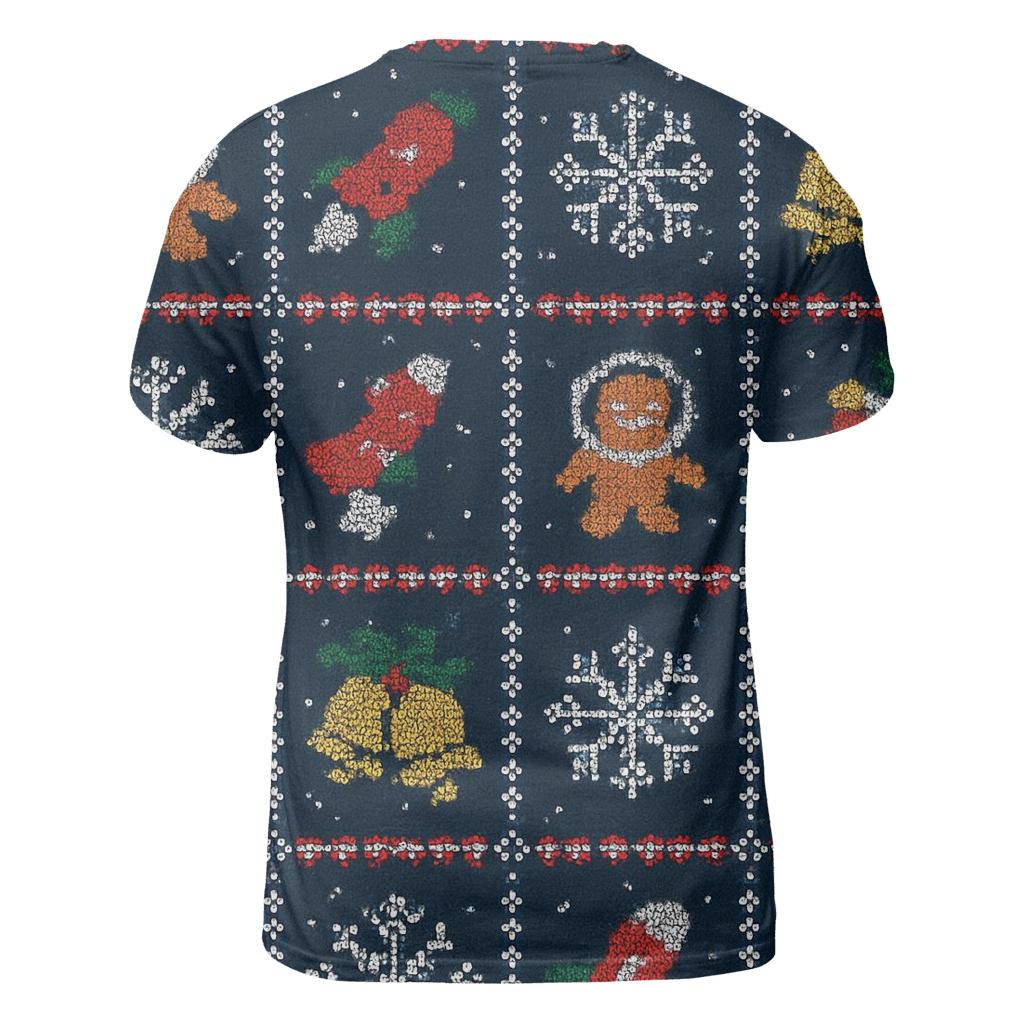 Gingerbread Astronaut Ornament Parade Design creative print fashion shirts