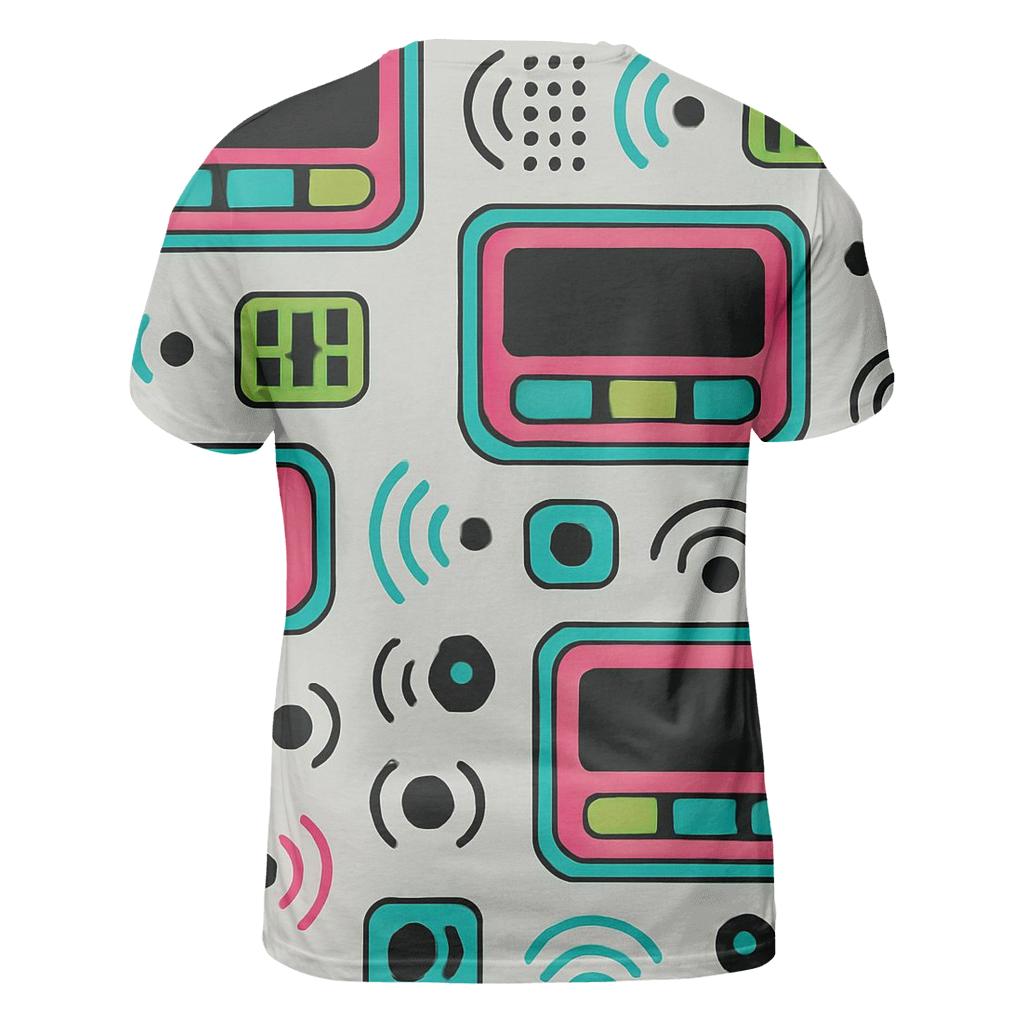 Chromatic Pager Signal Pattern custom all-over print shirts