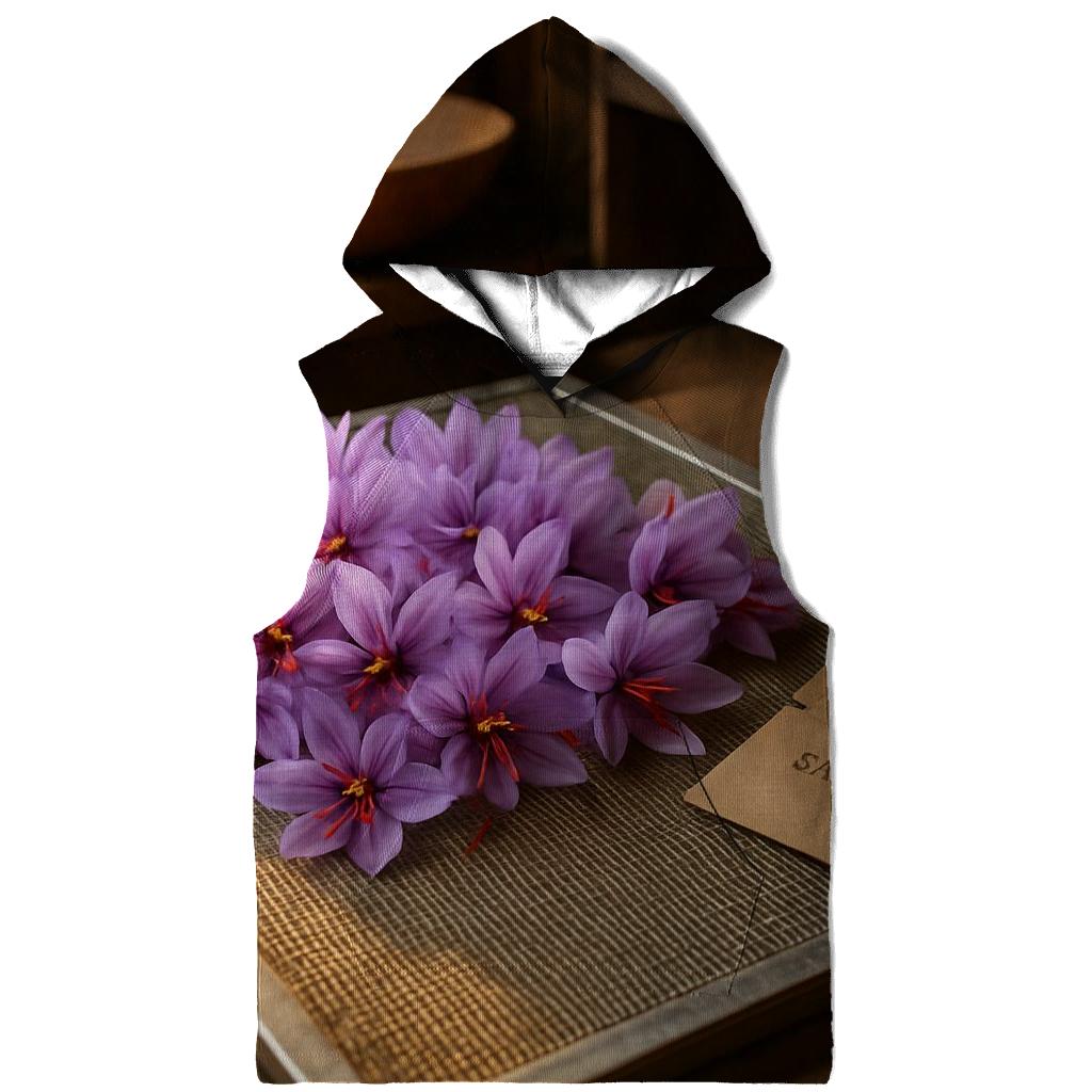 Saffron Crocus Stigmas Drying On Mesh Screen zip-up hoodies