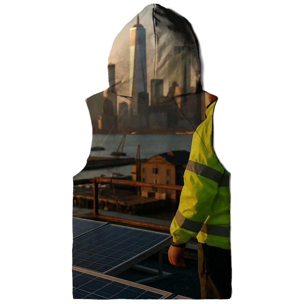Solar Array Overlook At The Brooklyn Navy Yard heavyweight hoodies