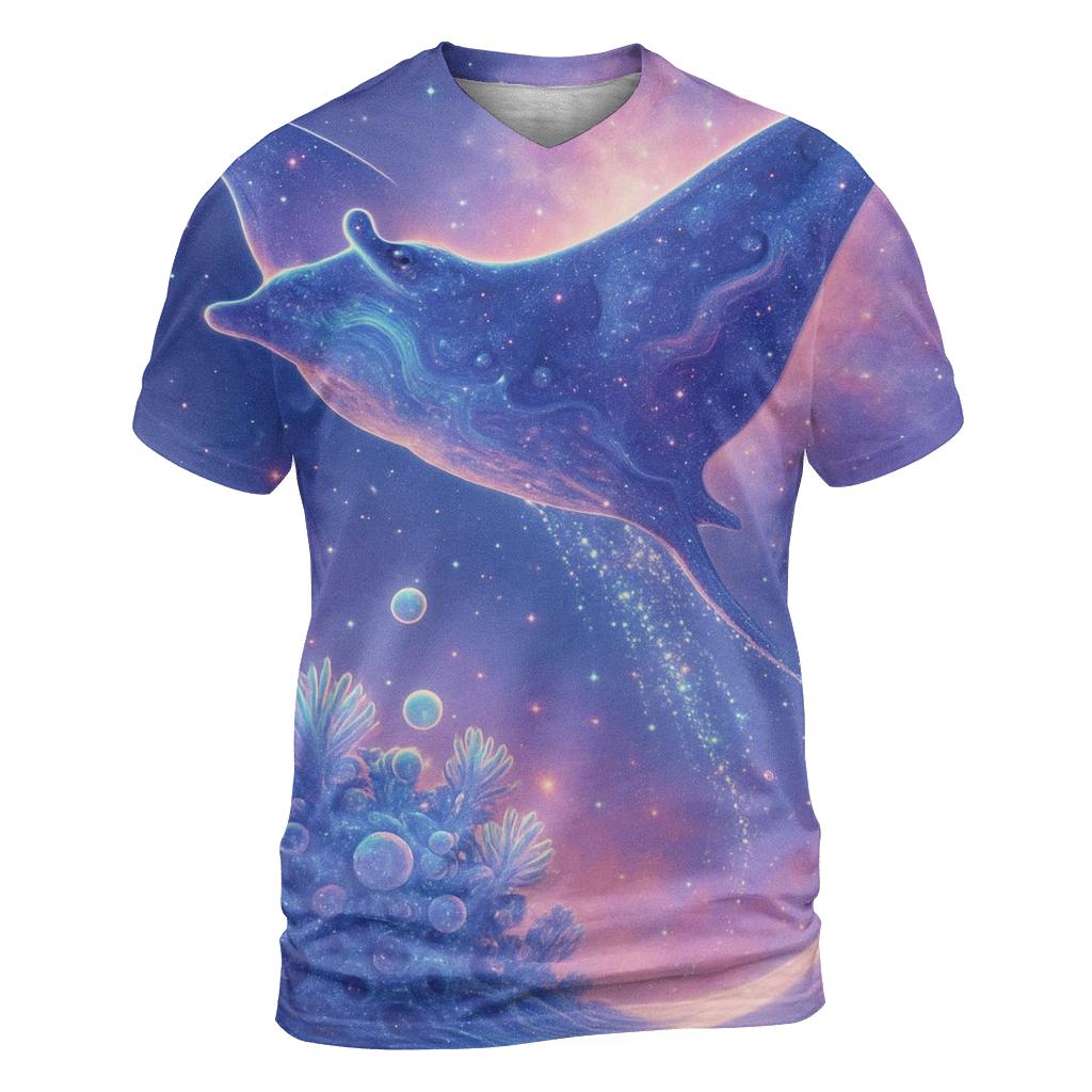 Coral Reef Supernova Dreamscape artistic all-over print tops
