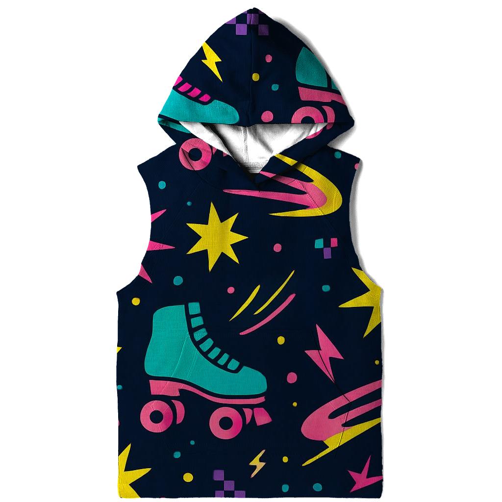 Roller Rink Neon Confetti embroidered hoodies