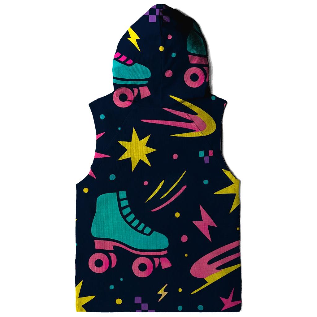 Roller Rink Neon Confetti embroidered hoodies
