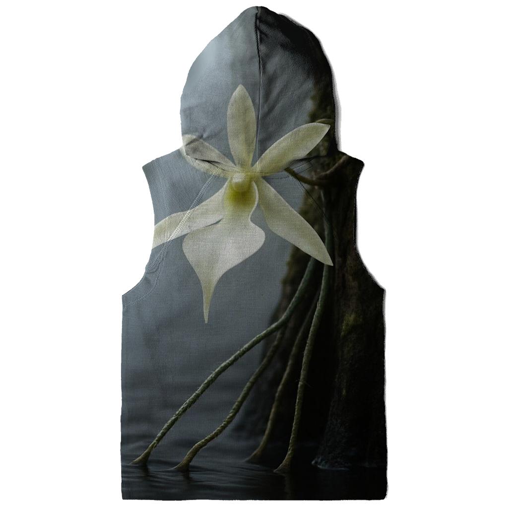 Ghost Orchid Bloom With Conservation Tag In Cypress Swamp graphic hoodies