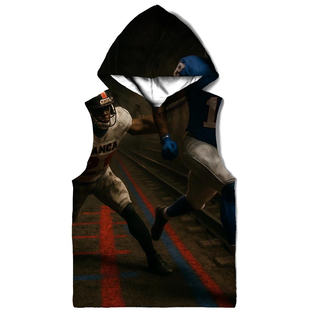 Underground Transit Tunnel Goal Line Duel embroidered hoodies