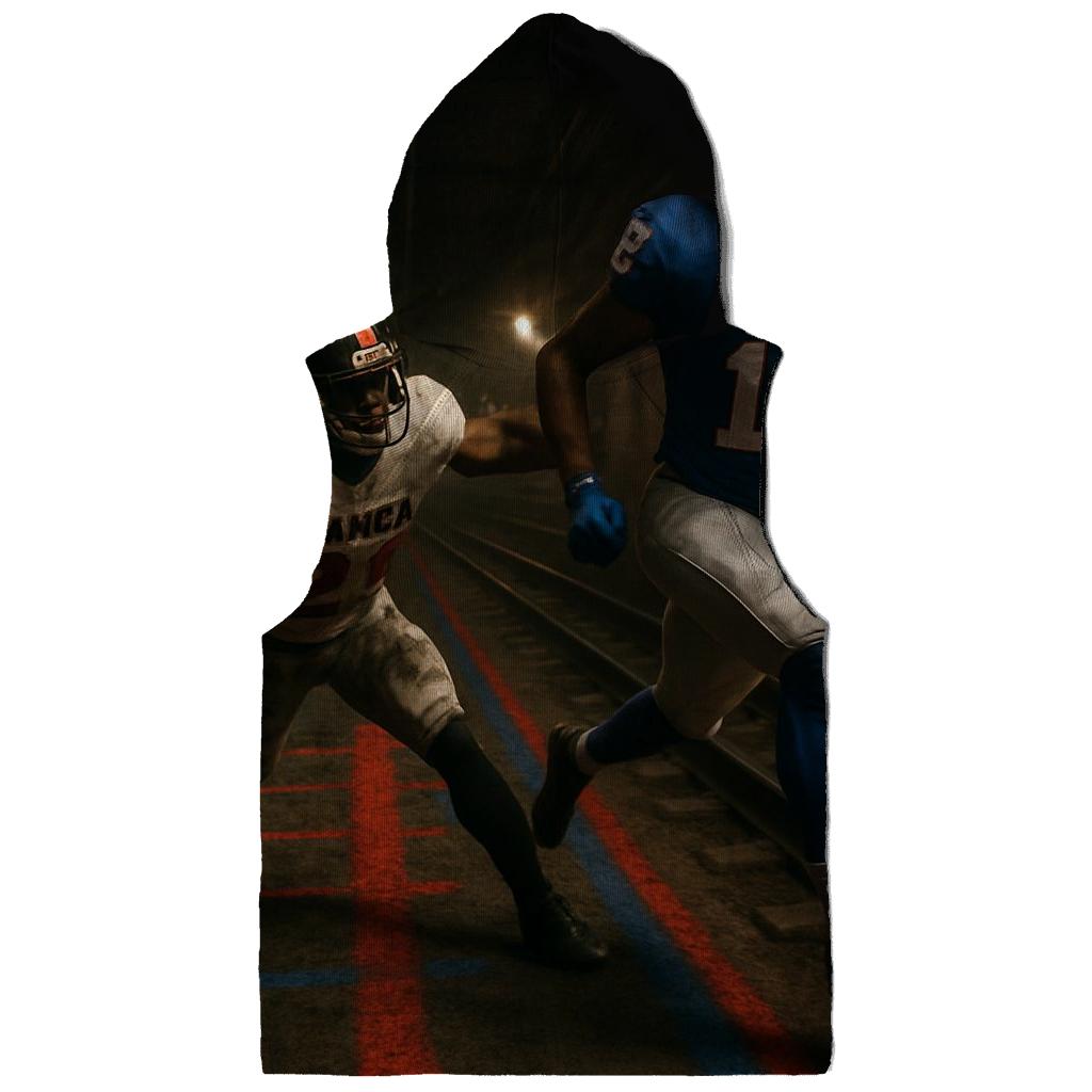 Underground Transit Tunnel Goal Line Duel embroidered hoodies
