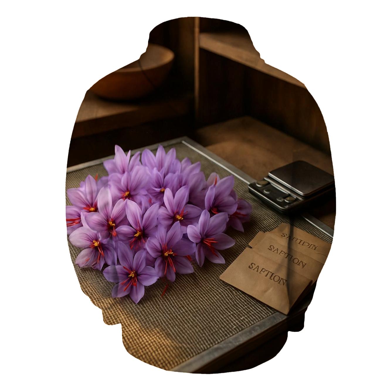 Saffron Crocus Stigmas Drying On Mesh Screen pullover hoodies