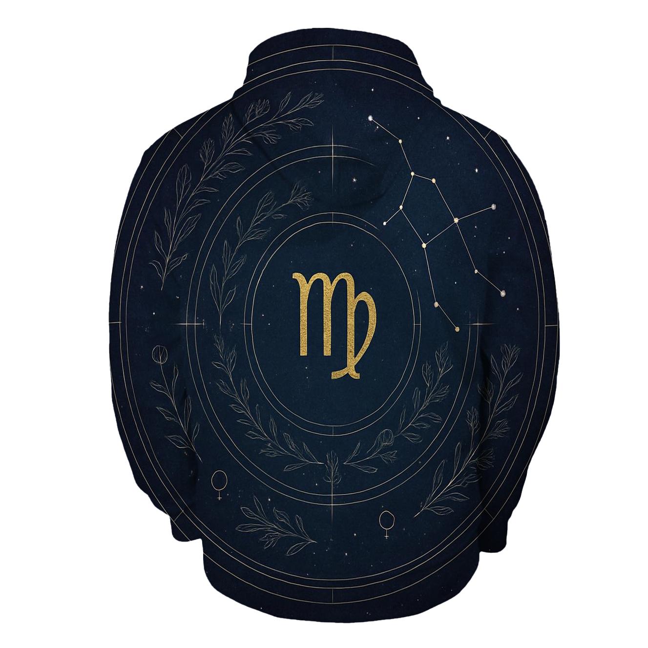 Virgo Herbal Star Almanac zip-up hoodies
