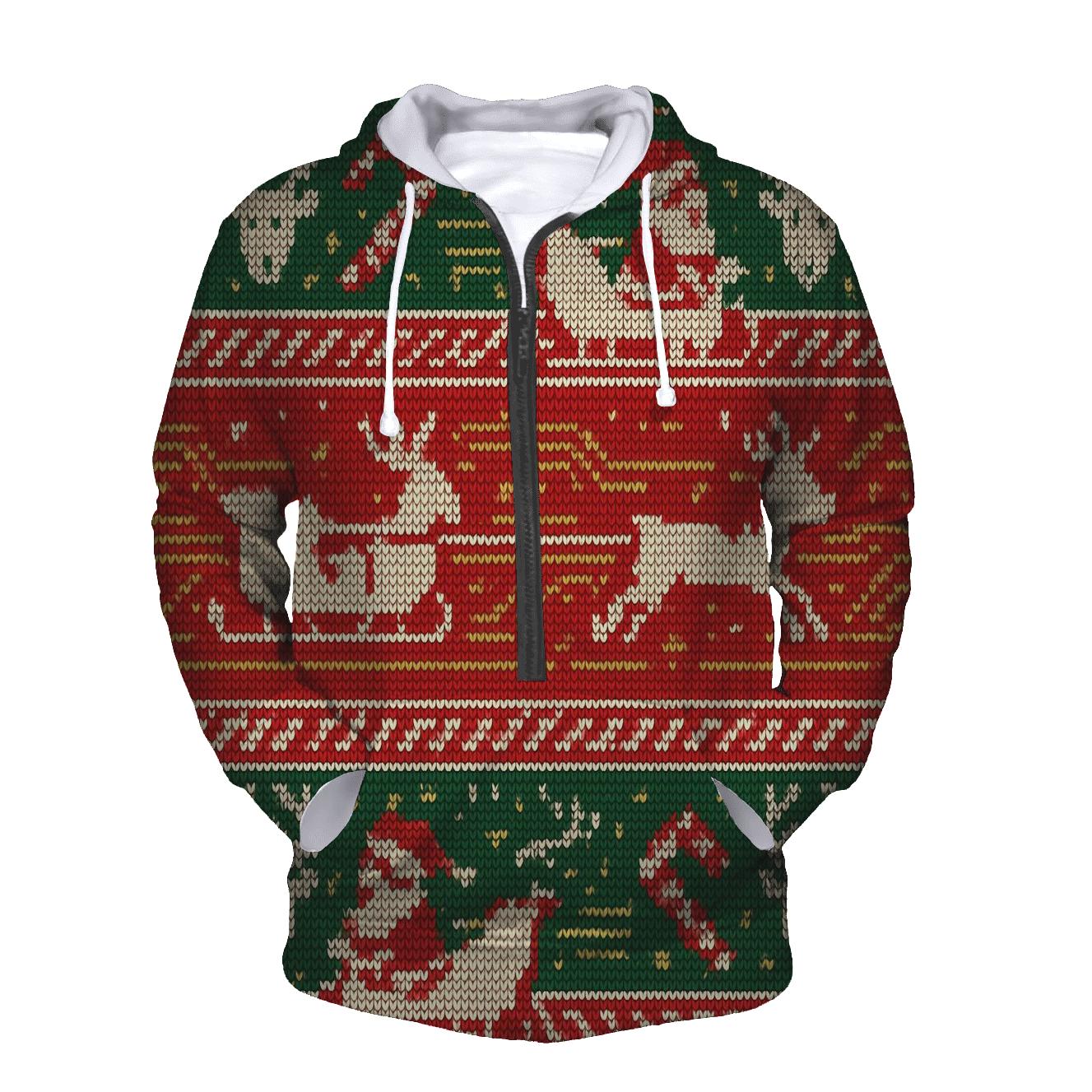 Santa Sleigh Circuit Board Knit Design hoodie designs