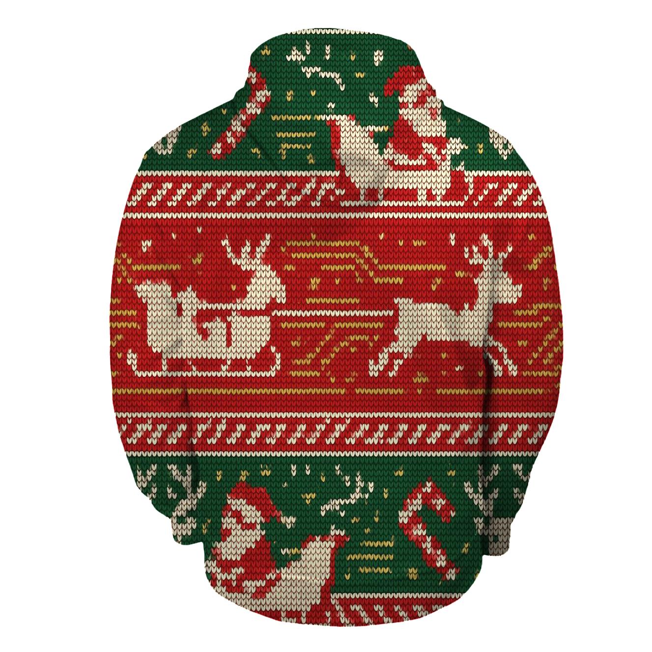 Santa Sleigh Circuit Board Knit Design hoodie designs