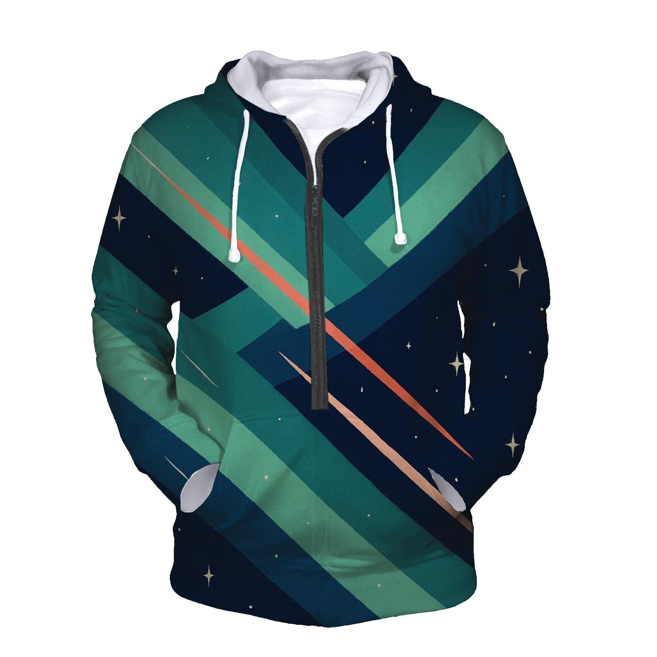 Aurora Ribbon Jet Outflow designer hoodies