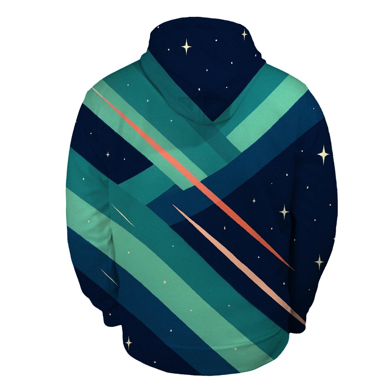 Aurora Ribbon Jet Outflow designer hoodies