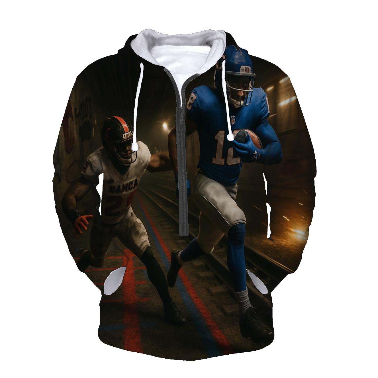 Underground Transit Tunnel Goal Line Duel graphic hoodies