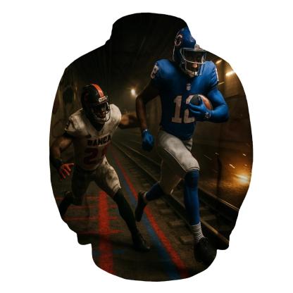 Underground Transit Tunnel Goal Line Duel graphic hoodies