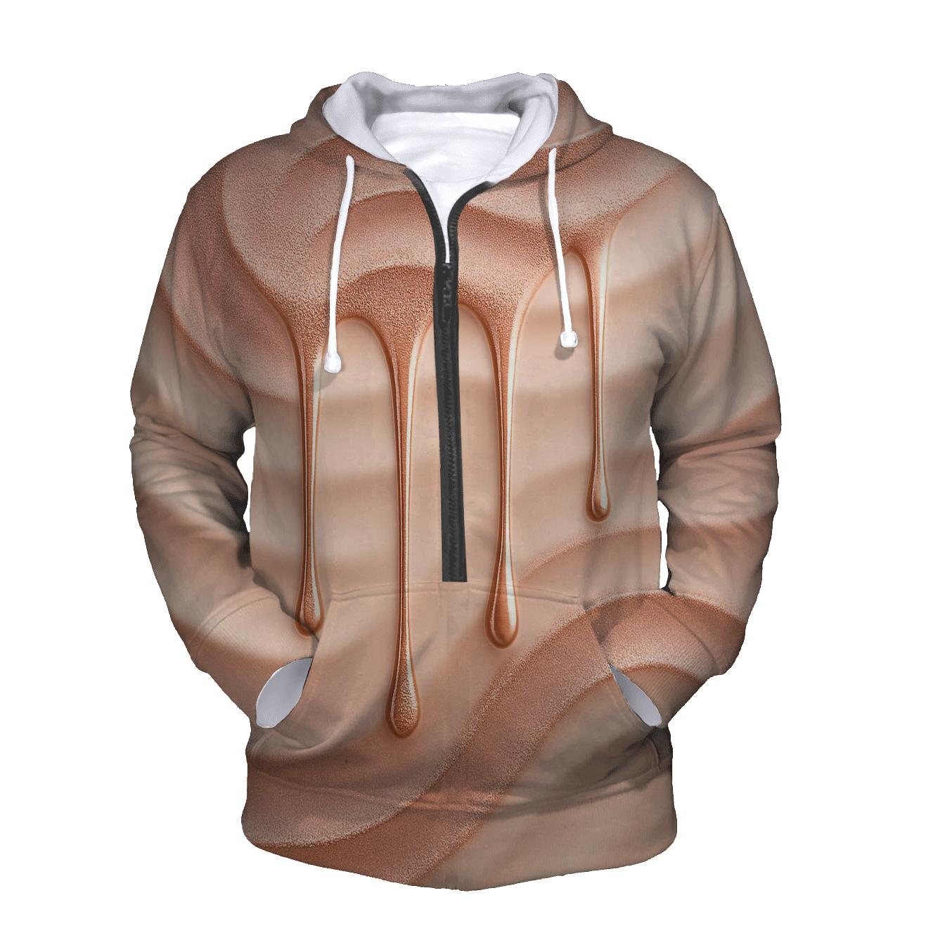 Rose Gold Ripple Drip embroidered hoodies
